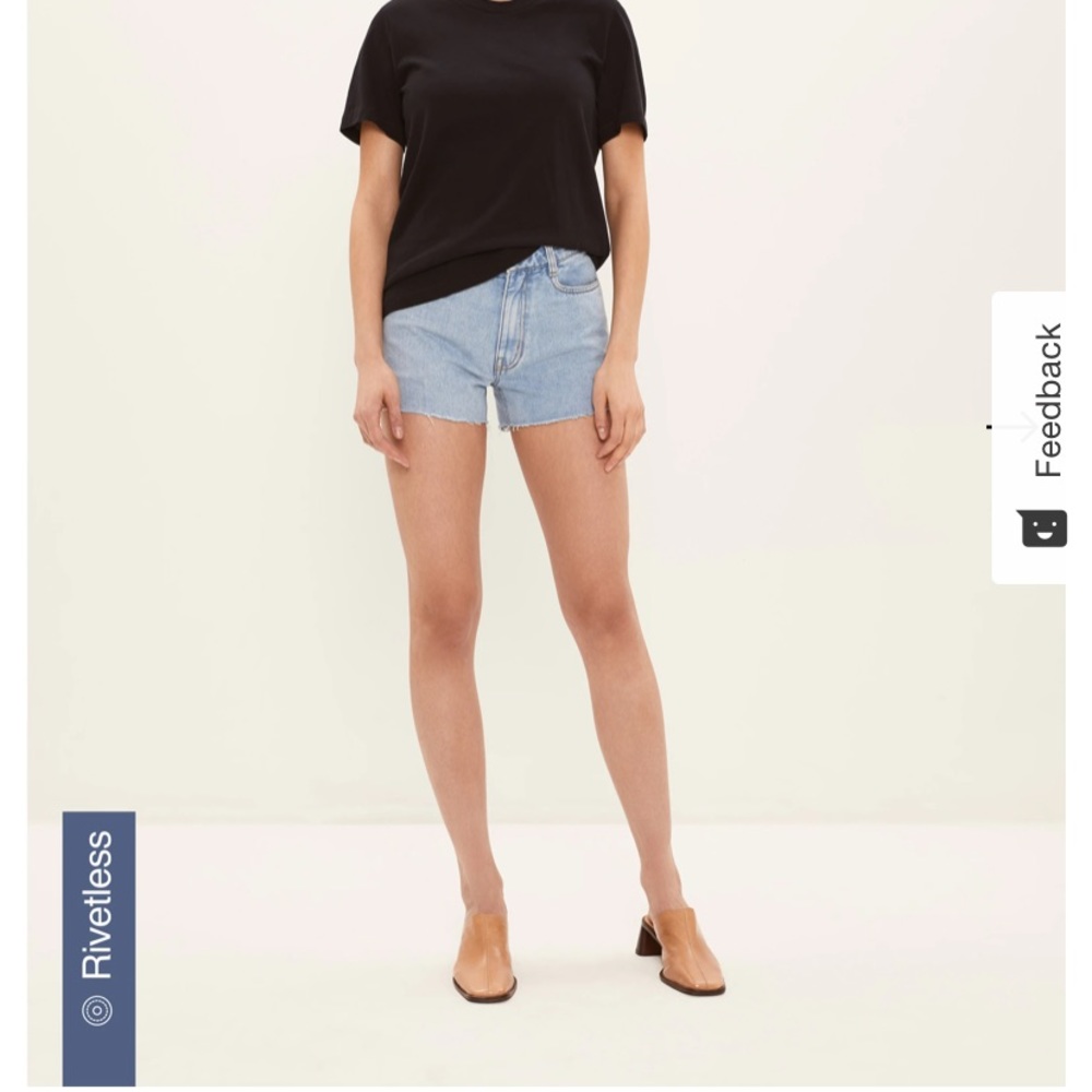 NWT Cut off short in baby blue